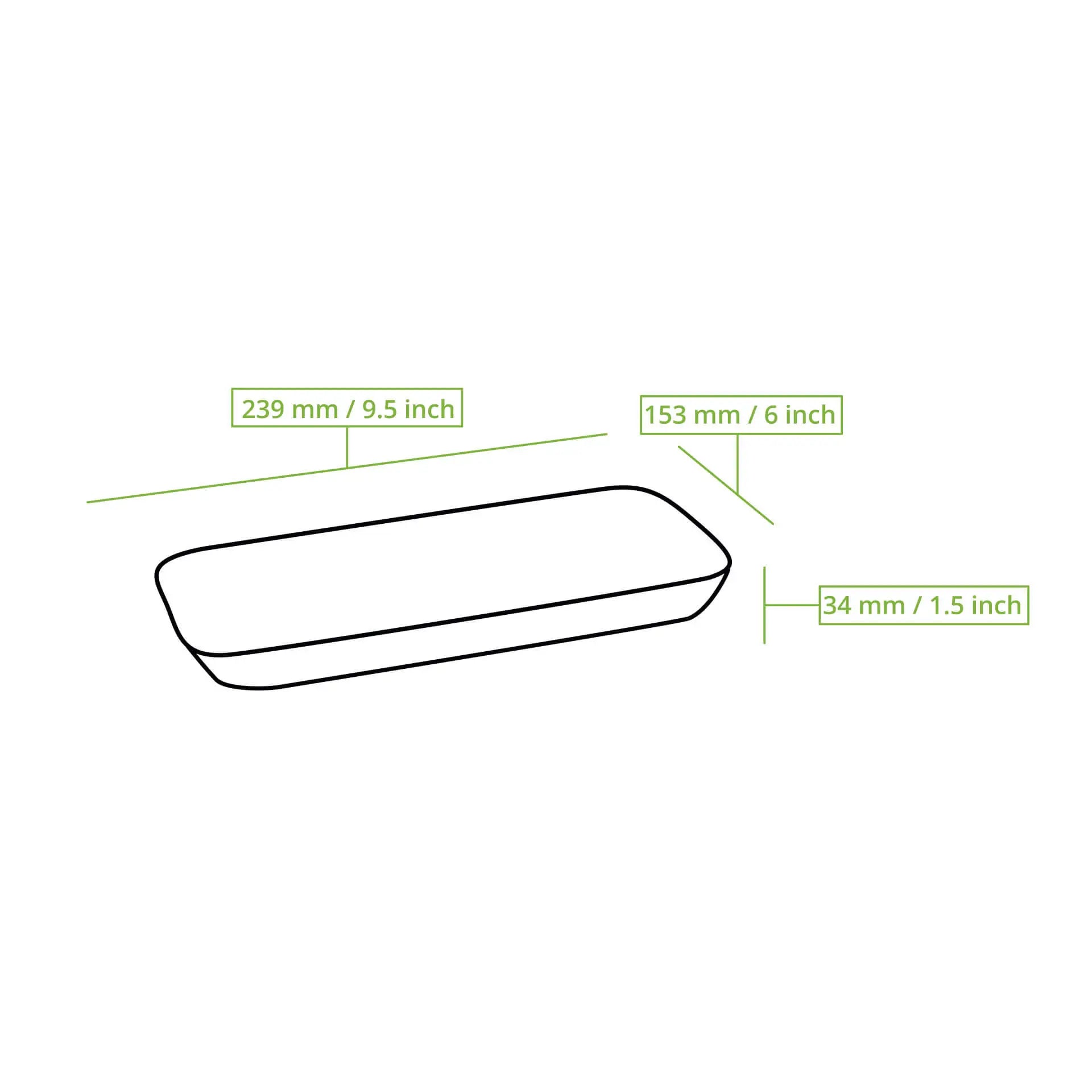 Palmblatt Teller "Palmware®" 25 x 15 cm, tief, rechteckig