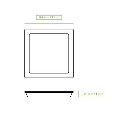 Palmblatt Teller "Palmware®" 18 x 18 cm, quadratisch