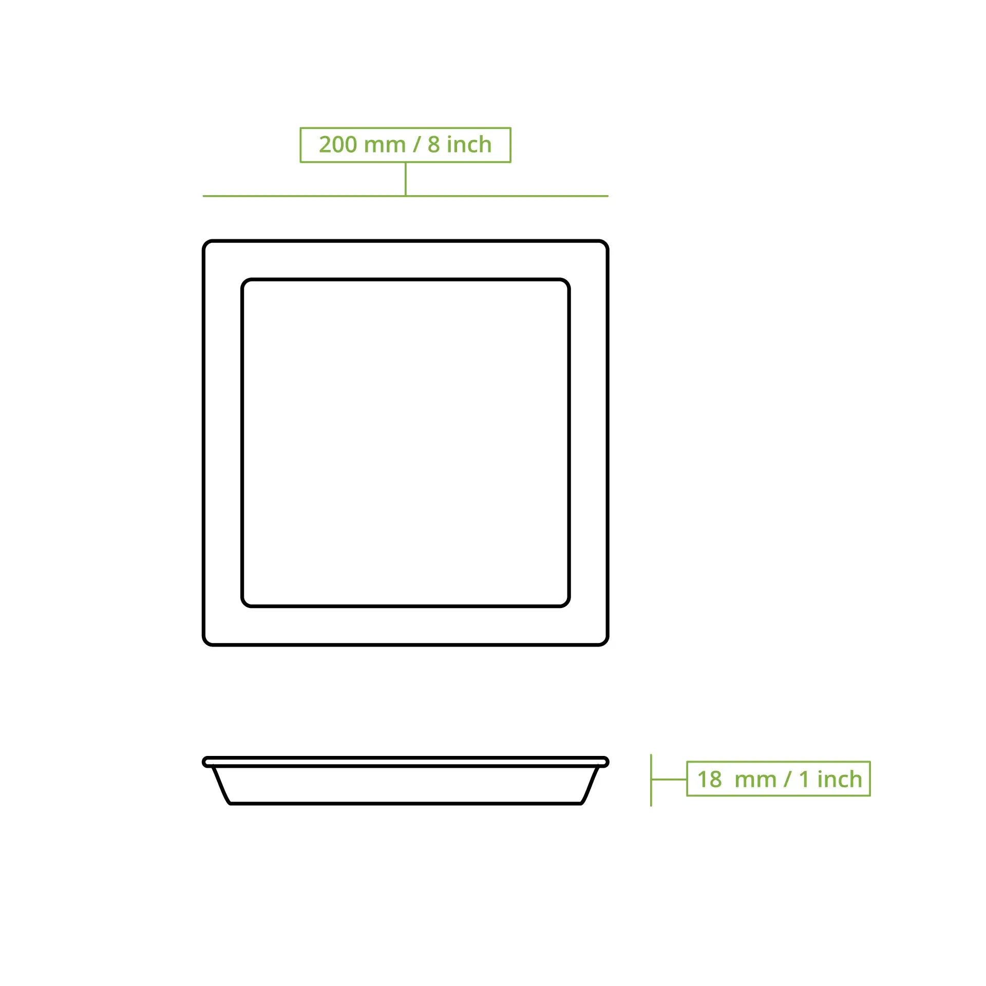 Palmblatt Teller "Palmware®" 20 x 20 cm, quadratisch