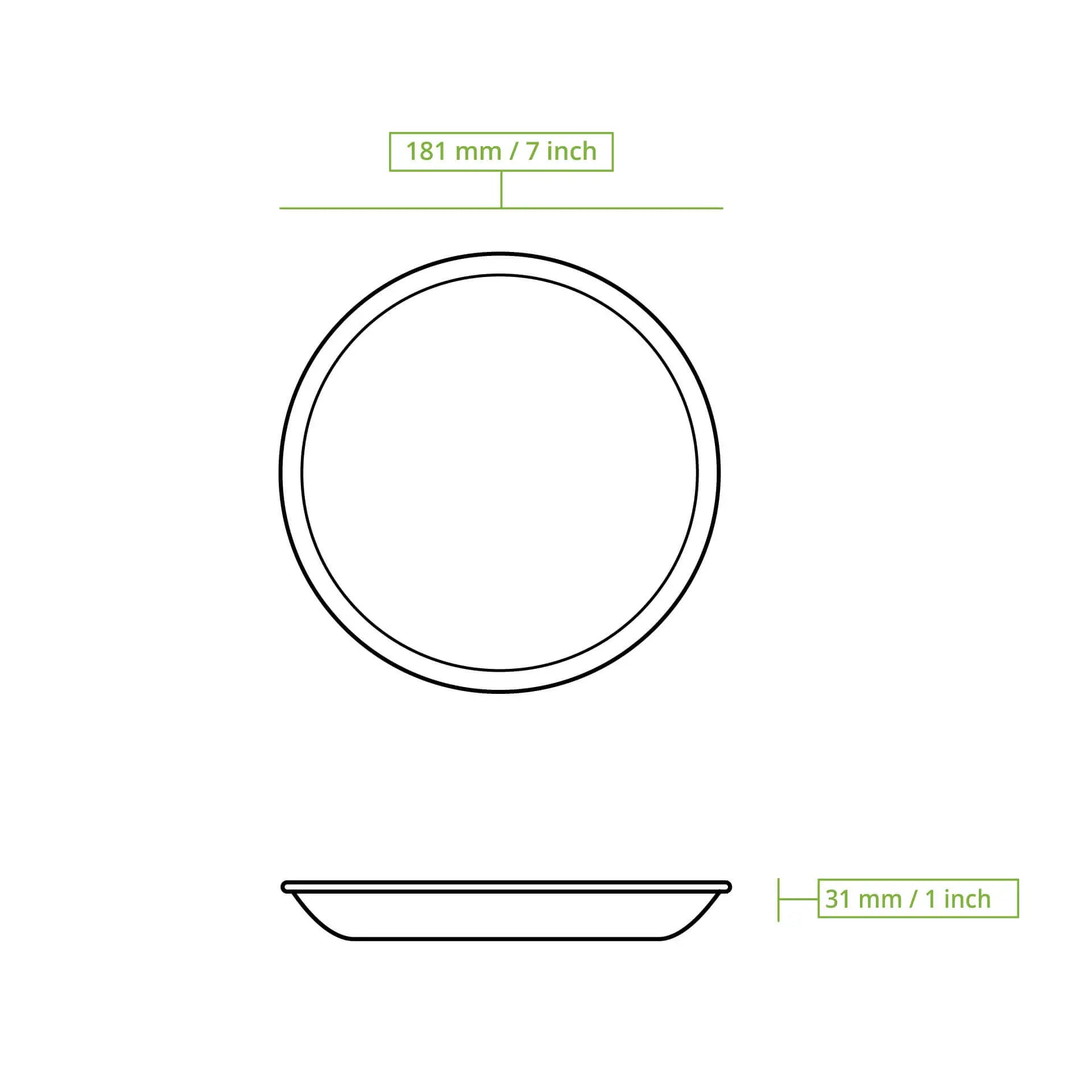 Palmblatt Teller "Palmware®" Ø 18 cm, tief, rund