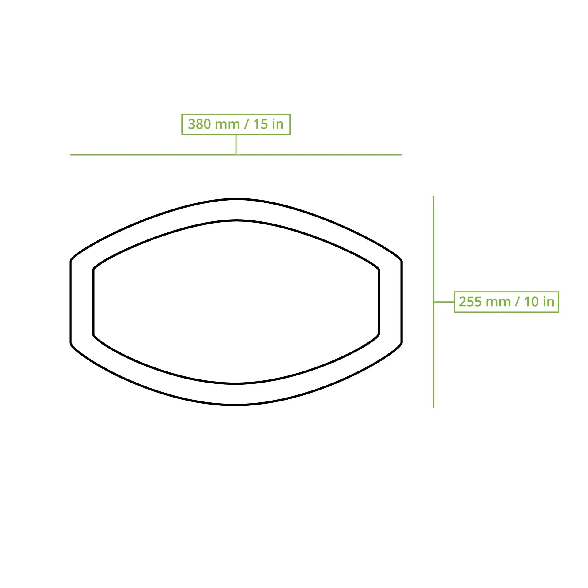 Palmblatt Tablett "Palmware®" 38 x 25.5 cm, rechteckig