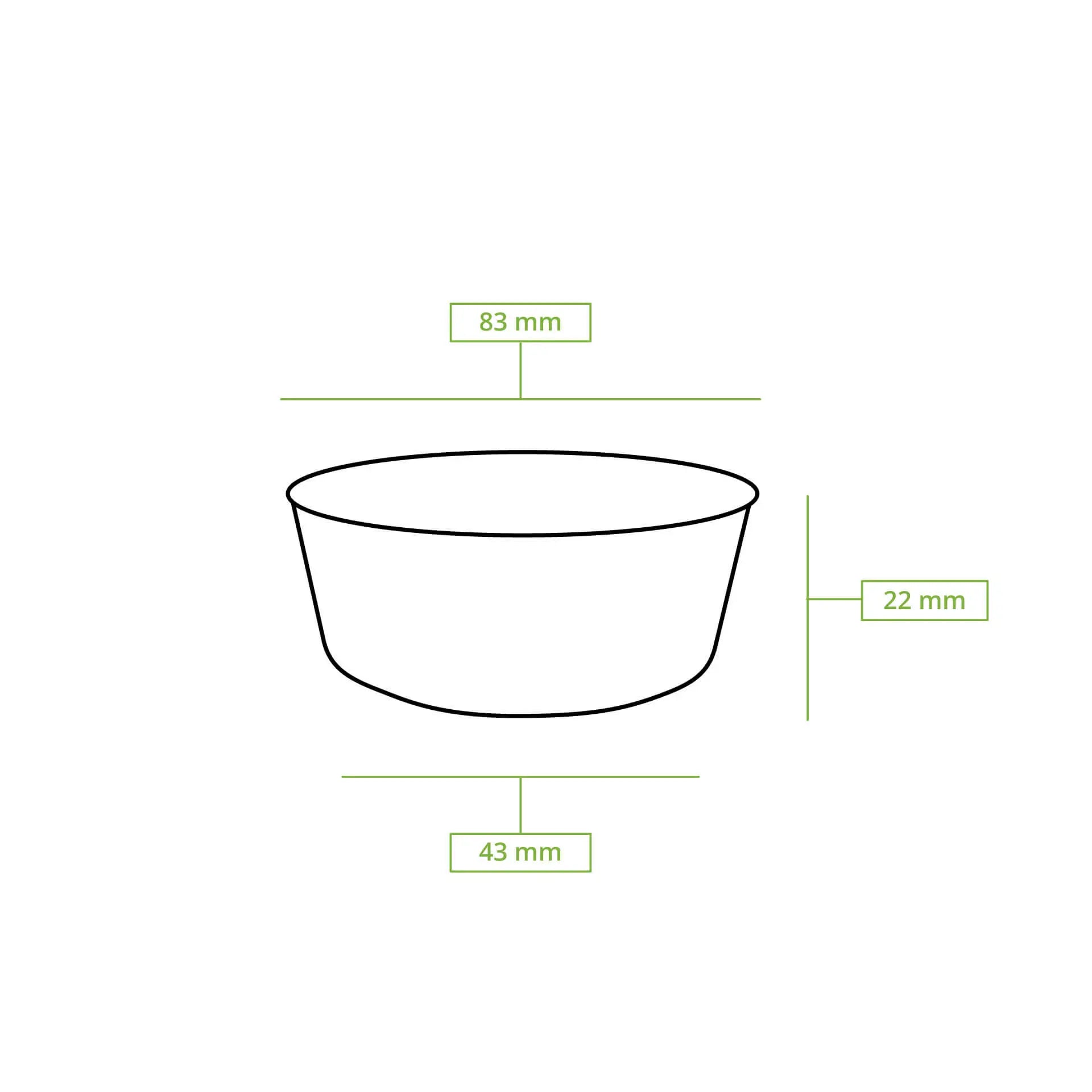 Palm leaf bowls  "Palmware®" 80 ml, square