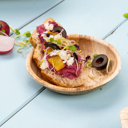 Palm leaf bowls  "Palmware®" 80 ml, round