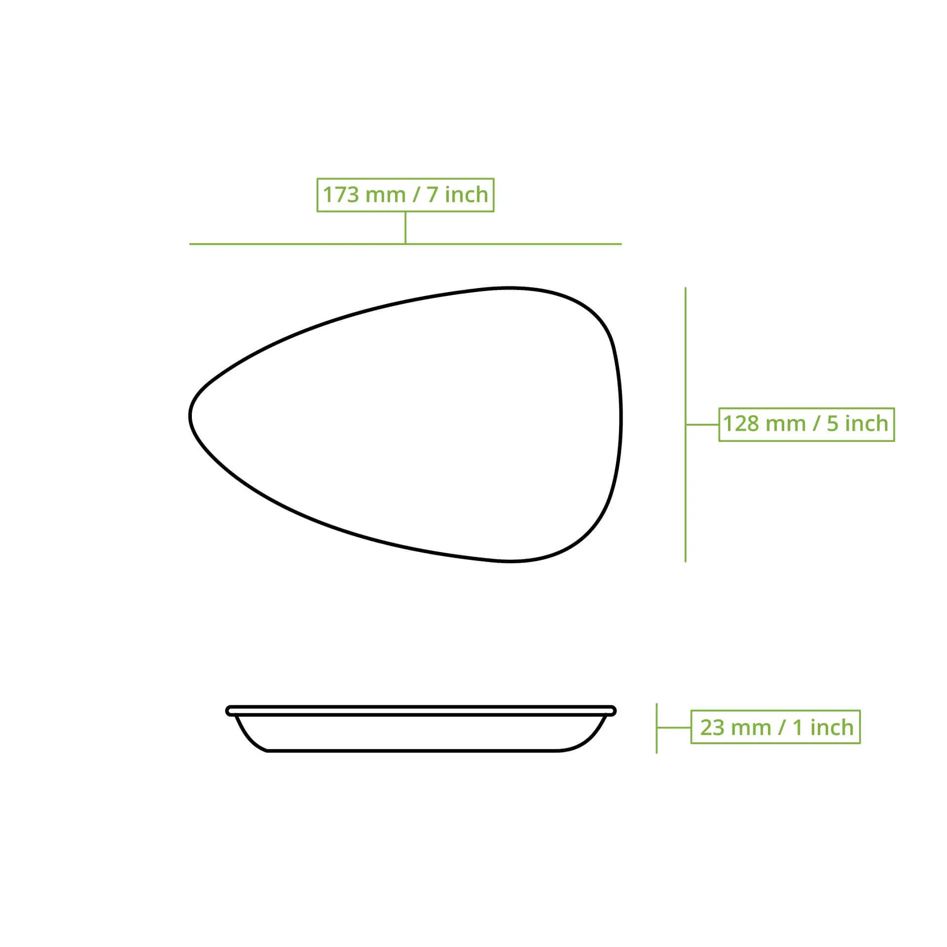 Palmblatt Teller "Palmware®" 17 cm, tropfenförmig