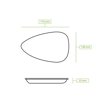 Palm leaf plates "Palmware®" 17 cm, tear drop