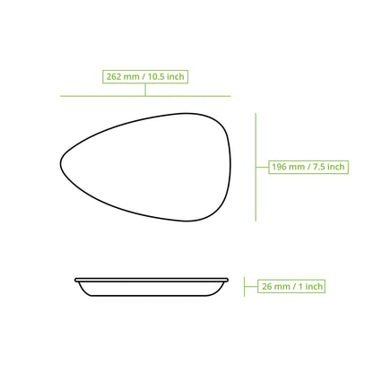 Palmblatt Teller "Palmware®" 26 cm, tropfenförmig