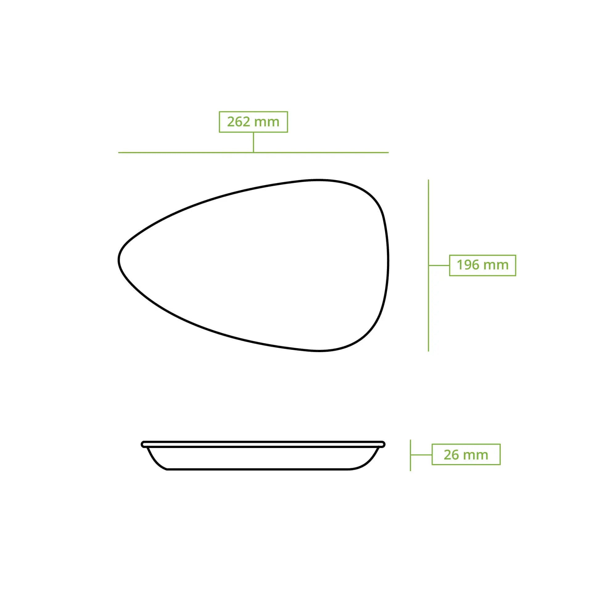 Palm leaf plates "Palmware®" 26 cm, tear drop
