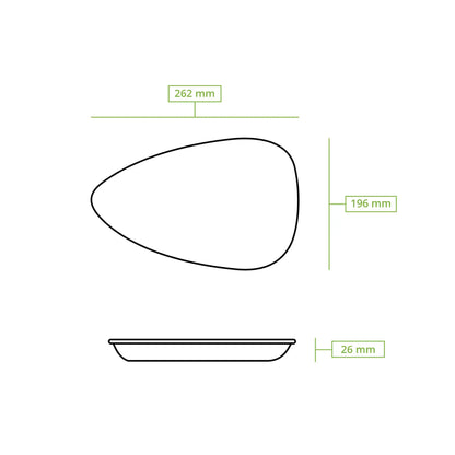 Palm leaf plates "Palmware®" 26 cm, tear drop