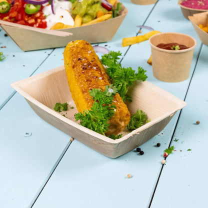Palm leaf bowls  "Palmware®" 400 ml, rectangular